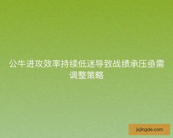 公牛进攻效率持续低迷导致战绩承压亟需调整策略